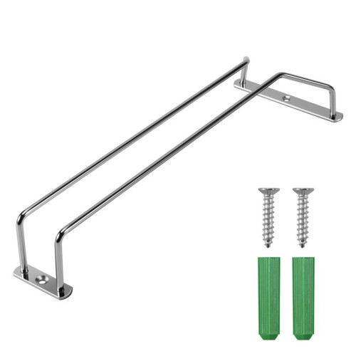 Glas Wein Champagner Cup Hangers Rack Halter mit Schrauben (Silber)