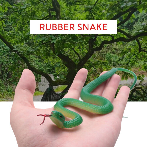 Simulation Plüschtier Schlange Simulation Snake Rubber Tip Toy -Grün 2