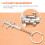 Useful  Vernier Caliper Tool Pendant Slider Slides Keyring Key Chain 10CM 1