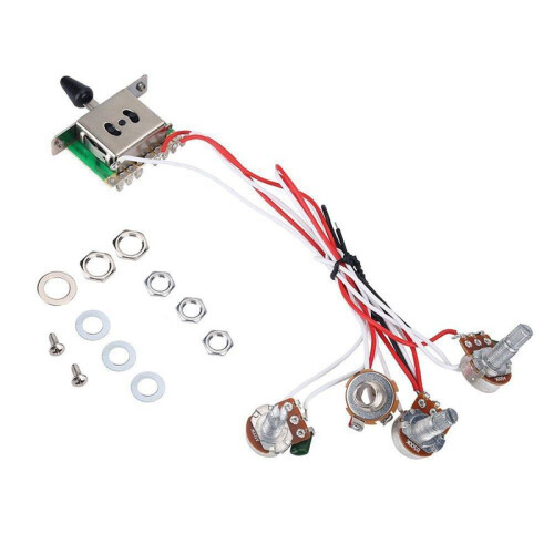 Krytor för Strat-Gitarr PreWired 1 Volym 2 Tone Control 5 Way  3-500K Pot 2
