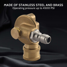 Coupler pour Pivoter Laveuse une Pression Buse, Attachment Nettoyeur Gutter pour le Nettoyage Gutter, 1/4 Pouces Quick Connect 7 DifféRents Angles