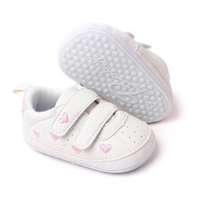 Clowora Babyschoenen Antislip Rubberzool Sneakers Eerste Stappen Peuter Kruik Schoenen Nieuwgeboren Loafers Flats. (11/Roze,6-12 Maanden)
