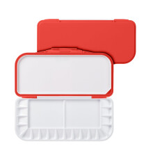 Mr. Pen- Airtight Watercolor Palette with Lid, Red, 18 Wells and 2 Mixing Areas, Empty Watercolor Palette, Paint Pallet with Lid, Folding Paint Tray