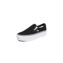 Vans UA Classic Slip-On Stackform Sneakers, Zwart/Wit, 7 US Dames/5.5 US Heren