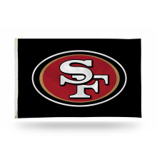 NFL Rico Industries San Francisco 49ers Schwarz 3' x 5' Banner Flag