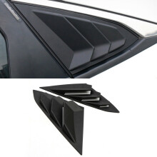 for 2016-2019 Matt Black Rear Window Louvers Shutters Cover Trim