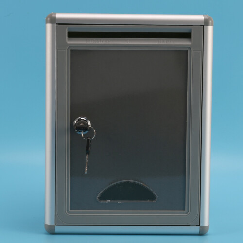 Vintage Lockable Secure Mail Letter Post Box Mailbox Post Box for Home Garden Ornament Decor 2