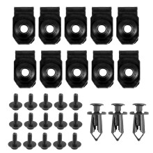 Engine Under Cover Shield Guard Body Bolts Bumper Liner Push Retainer Fastener Rivet Clips Extruded U-Nuts for G35 G37 FX35