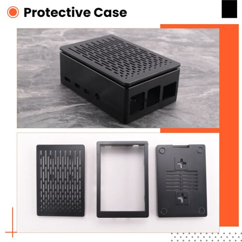 for Raspberry Pi 4 Case Shell Box Enclosure Installable Cool Fan Aluminum HeatSink Enclosure for Raspberry Pi 4B 1