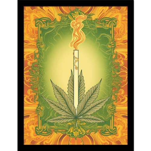 Ada Ingram Psychedelic Sativa Framed Poster
