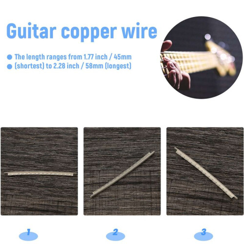 24 Styck Elgitarr Fret Wire Fretwire Set 2,2 Mm 2