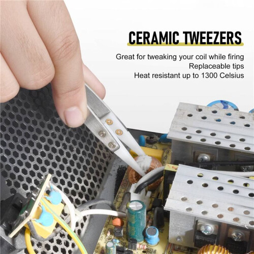 Ceramic Tweezers - Heat Resistant - Pointed Tip 1