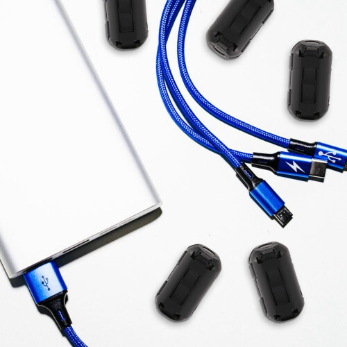 5 Pcs Clip  Noise Suppressor 3.5mm Cable Ferrite Core Filters 1