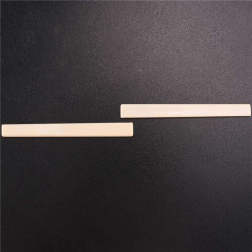 2 Pcs Spare Part Beige Plastic Bridge Saddle Nut for Classical Guitar 2