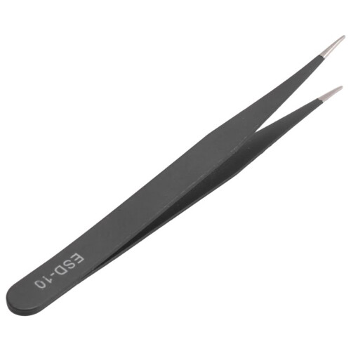 Pinza de Metal Punta Recta Afilada - Negro