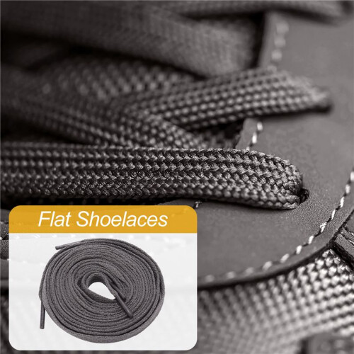 Athletic Sneaker Canvas Shoes Laces Flat Shoelaces String Dark Gray Pair 2