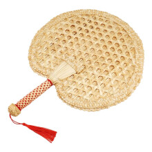 Hand-Woven Woven Straw Hand Fan Old Summer Natural Hand Fan Environmentally Friendly Hand-Woven Fan Decorative Round Fan