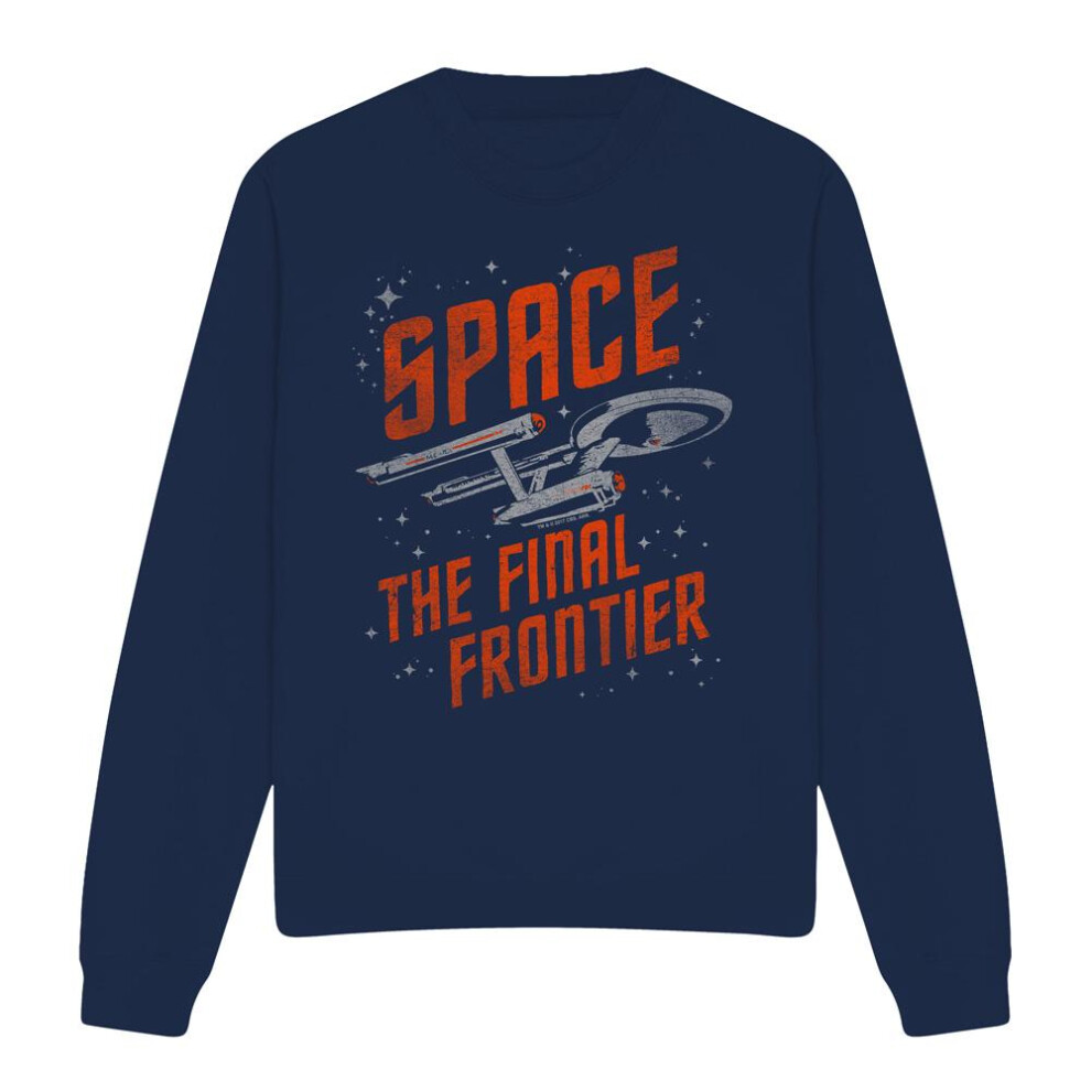 Star Trek (Xxl, Navy) Unisex Adult Space Travel Sweatshirt Blue,Multicoloured