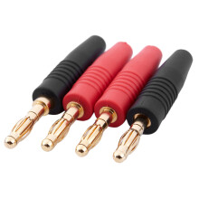 4 Stuks 4Mm B7 24K Vergulde Muzikale Luidsprekerkabel Draad Pin Banaanstekker Connector