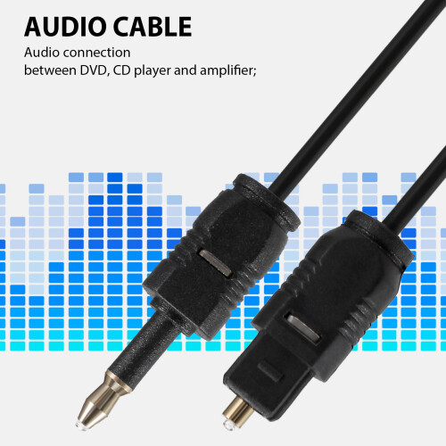 2M  3.5mm Plug Digital Optical Audio Cable SPDIF Optical Fiber 1