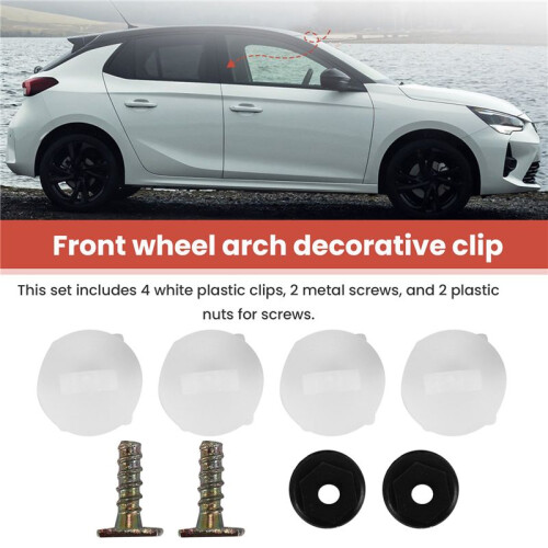 8pc Front Wheel Arch Trim Clips Plastic Metal Screw Nut Set For  Corsa C 2