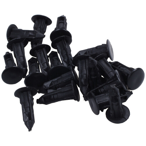 20 pcs Plastic Rivets for Clip Screw Type Fastener, Black 2