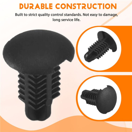 16Pcs Plastic Rivets Clip 4mm x 5mm x 15mm Black 1