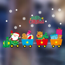 (Style7) Christmas Xmas Lovely Waterproof Glass Window Pvc Stickers Wall Decor Home