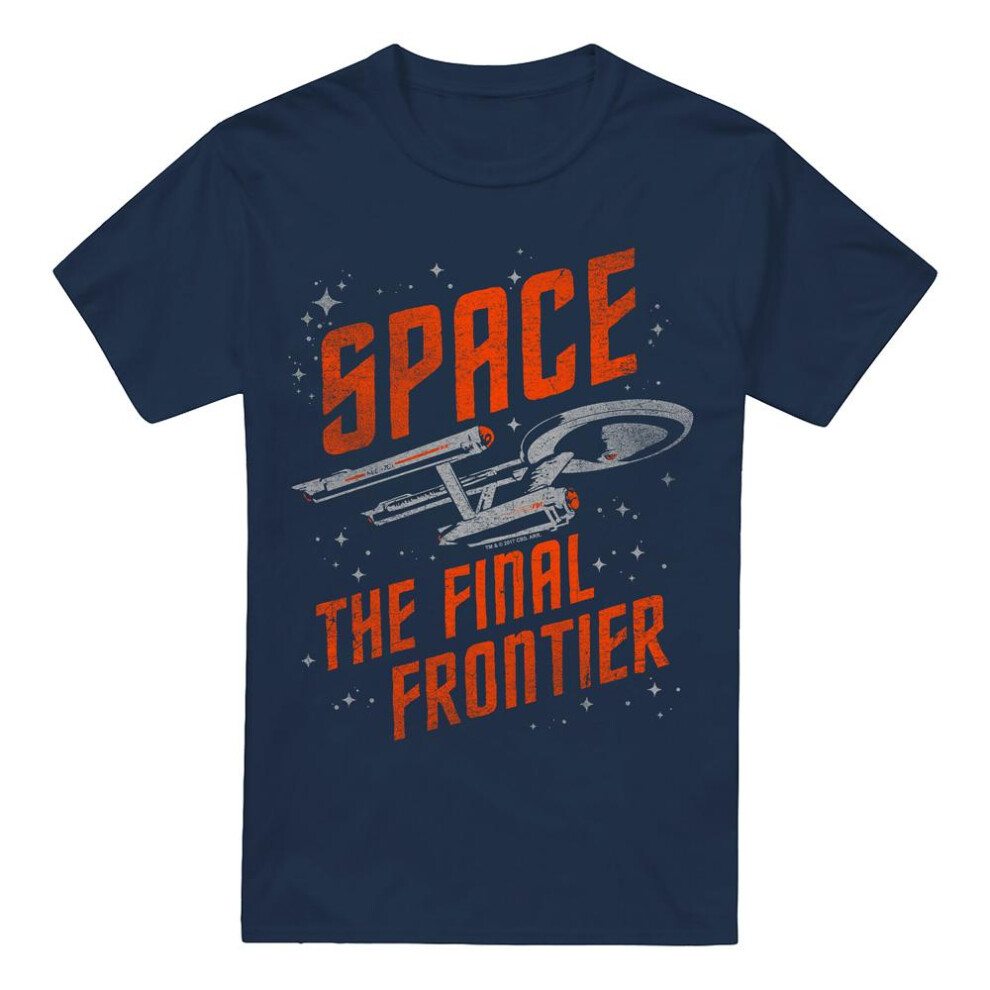 Star Trek (Xxl, Navy) Mens Space Travel T-Shirt Blue,Multicoloured
