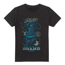 (3XL, Black) Yellowstone Mens Ride For The Brand T-Shirt