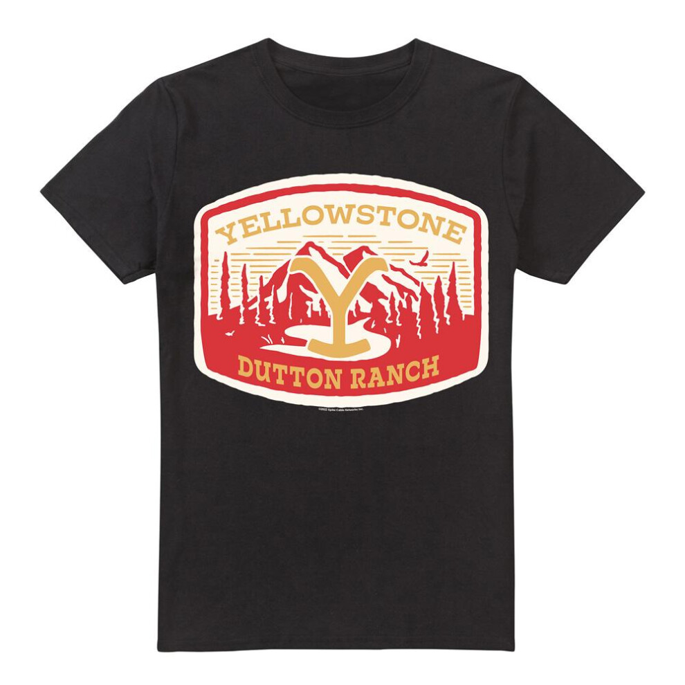 Yellowstone (M, ) Mens Dutton Ranch Mountain T-Shirt Black
