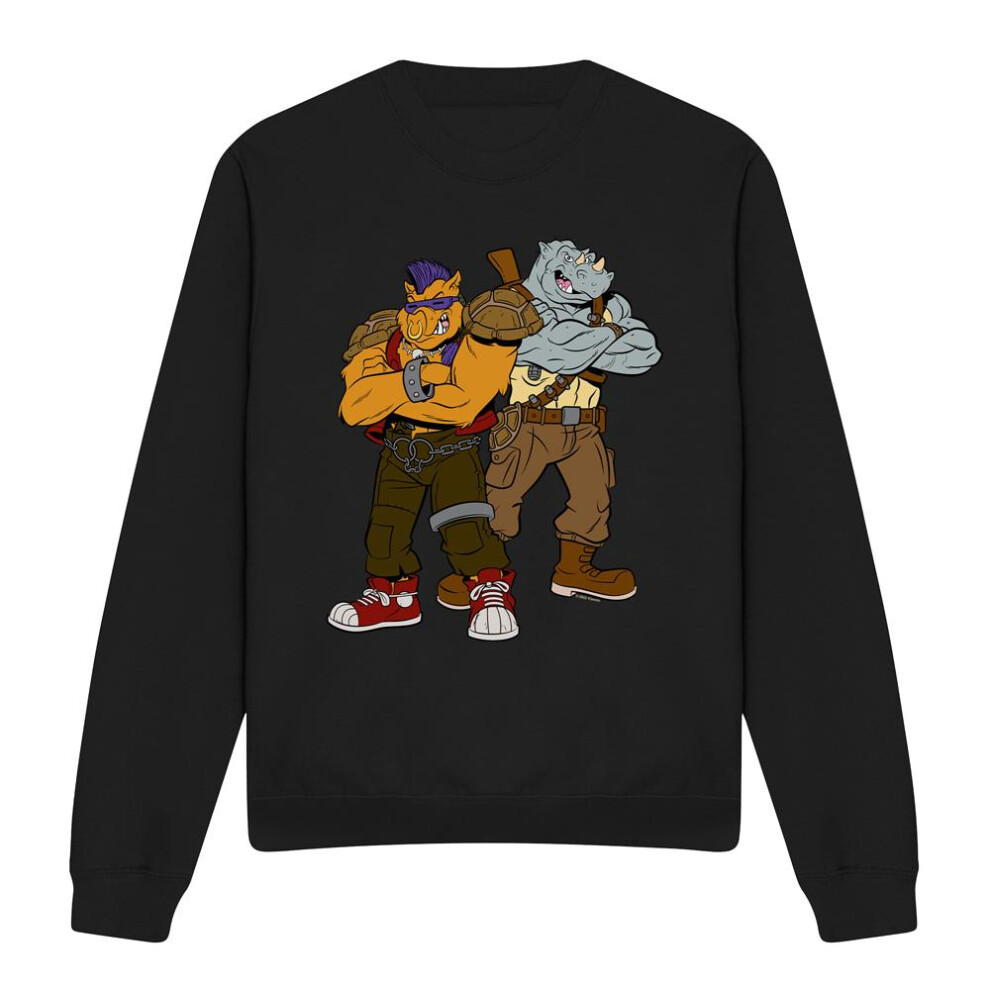 Teenage Mutant Ninja Turtles (Xxl, Black) Unisex Adult Bebop & Rocksteady Sweatshirt