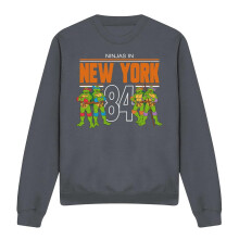 (XXL, Charcoal) Teenage Mutant Ninja Turtles Unisex Adult TMNT NYC Sweatshirt