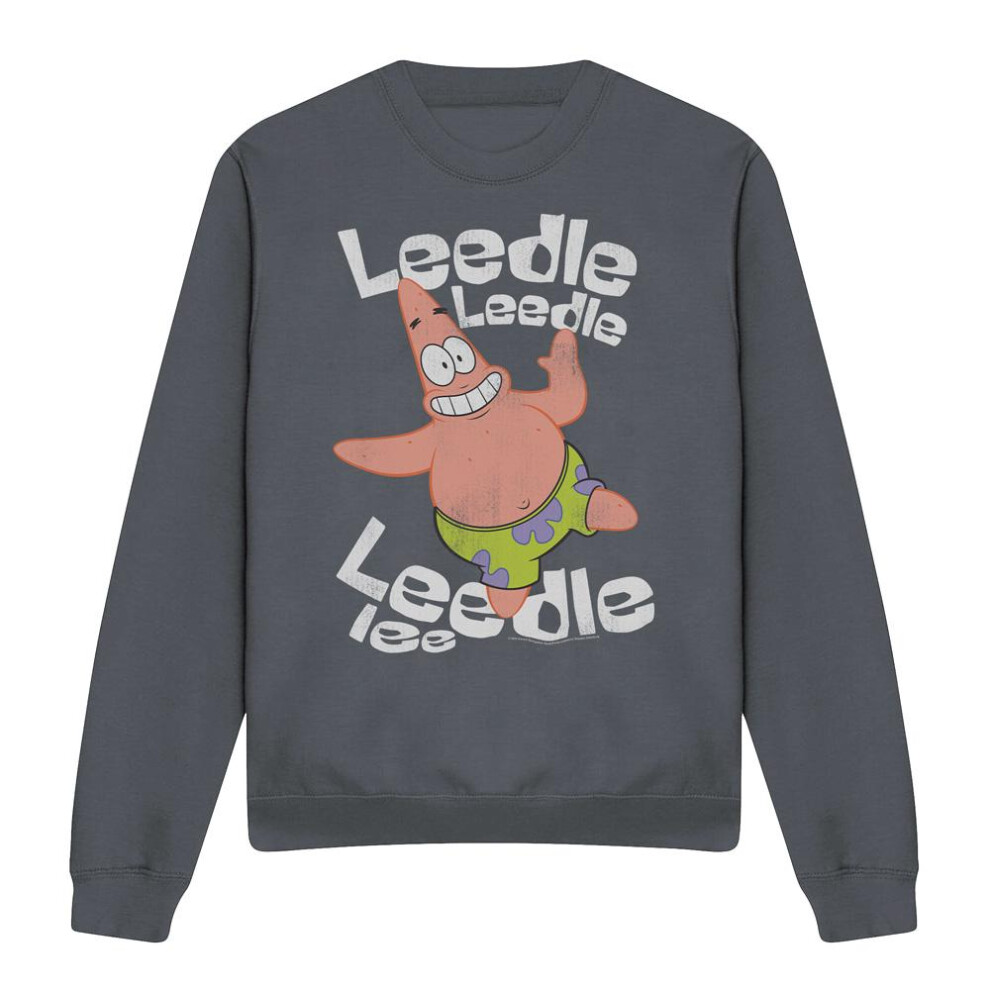 Spongebob Squarepants (Xxl, Charcoal) Unisex Adult Singing Patrick Star Sweatshirt Multicoloured