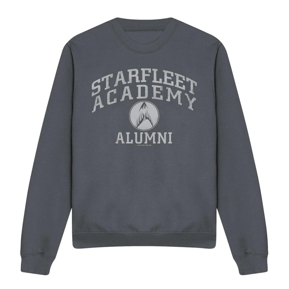 Star Trek (S, Charcoal) Unisex Adult Alumni Sweatshirt Multicoloured