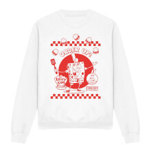 (XXL, White) SpongeBob SquarePants Unisex Adult Order Up! Sweatshirt