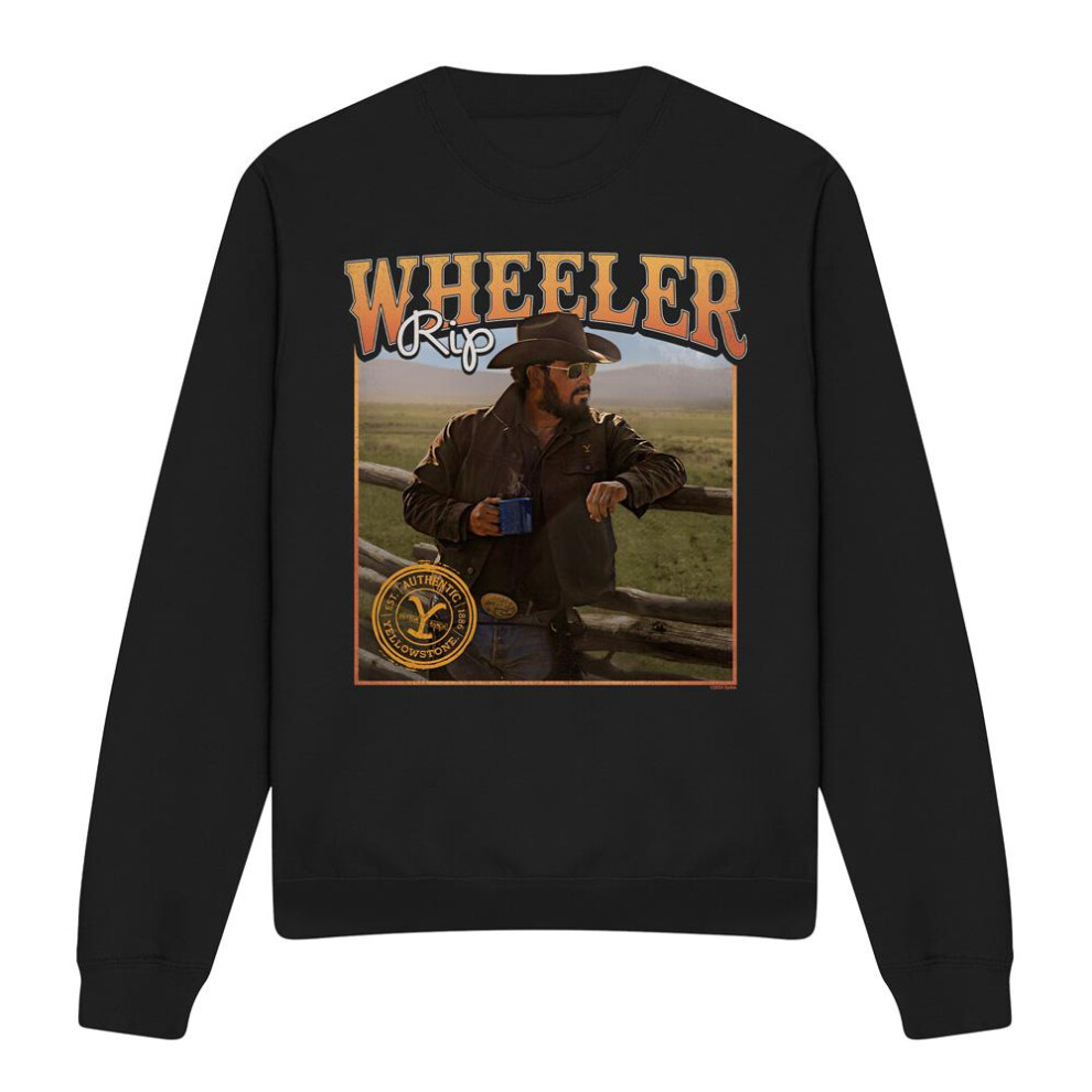 Yellowstone (S, Black) Unisex Adult Coffee With Rip Wheeler Sweatshirt