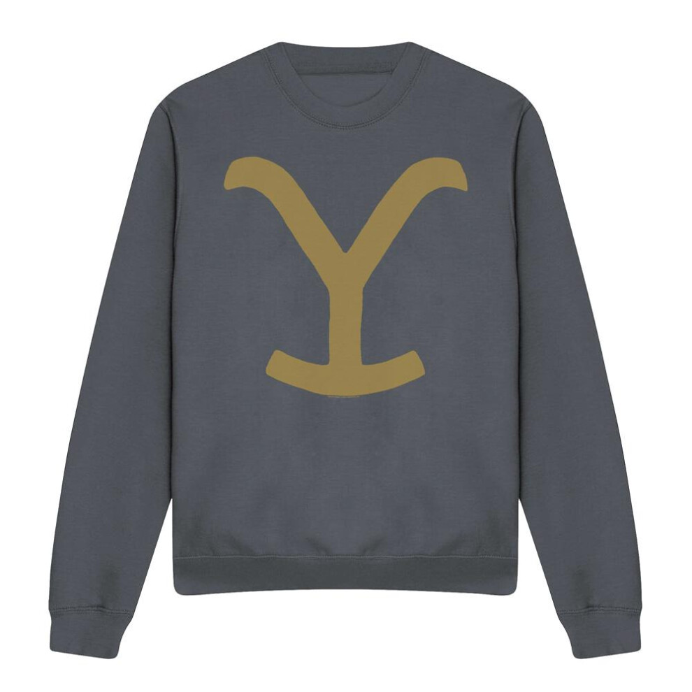 Yellowstone (M, Charcoal) Unisex Adult Brand Sweatshirt