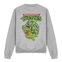 (S, Sport Heather) Teenage Mutant Ninja Turtles Unisex Adult Group Sweatshirt