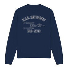 (M, Navy) Star Trek Unisex Adult Hathaway Athletic Sweatshirt