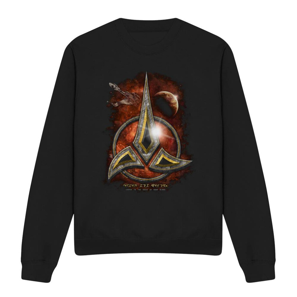 Star Trek (Xxl, ) Unisex Adult Klingon Crest Sweatshirt Black