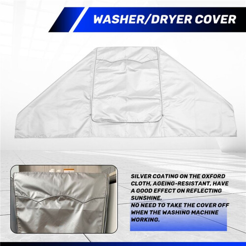 Washing Machine Cover,Washer/Dryer Cover for Front-Loading Machine Waterproof Dust-Proof 2