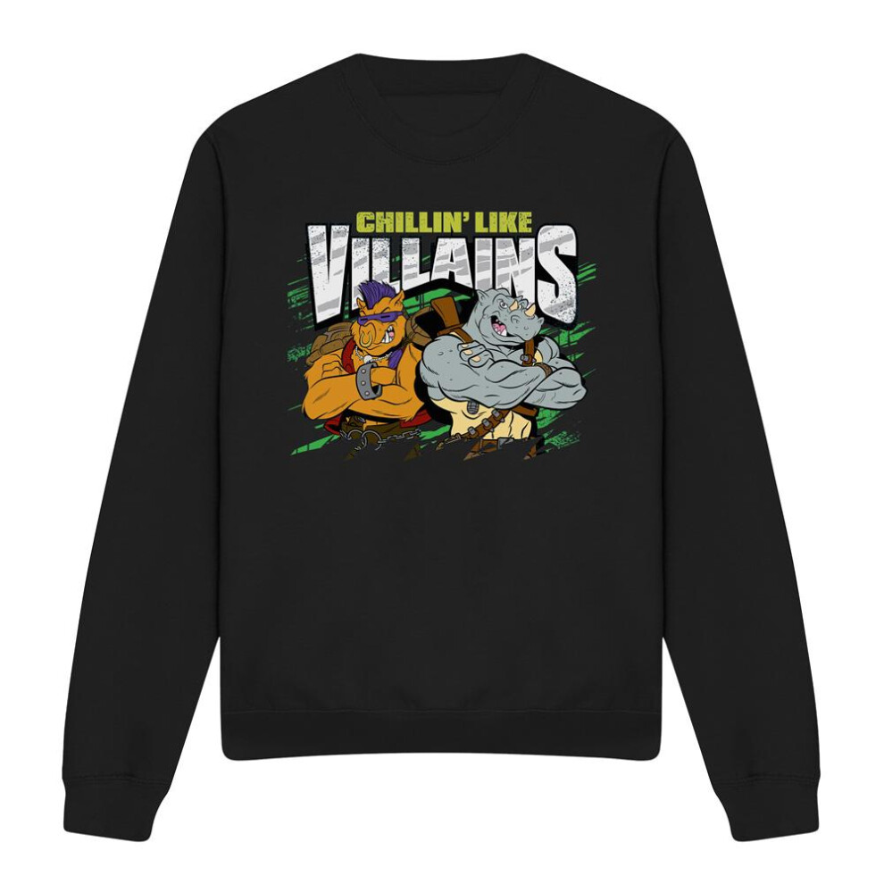 Teenage Mutant Ninja Turtles (Xl, Black) Unisex Adult Chillin Like Villains Sweatshirt