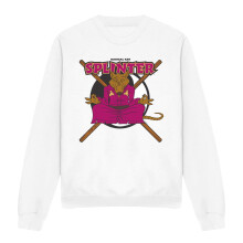 (XL, White) Teenage Mutant Ninja Turtles Unisex Adult Radical Rat Splinter Sweatshirt
