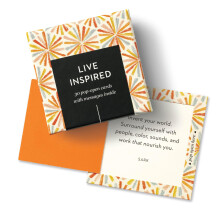 Compendium ThoughtFulls Pop-Open Cards - Live Inspired - 30 Pop-Open Cards, Each with a Different Inspiring Message Inside, 2.25” x 2.25”
