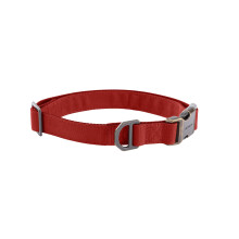 Carhartt Field Hundehalsband, Verstellbar, Robustes 600-Denier-Gewebe mit Reflektierendem Logo, Industrie Rot, Mittel
