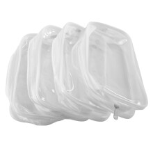 4 Pieces Clear PVC Zipper Pen Pencil Case,  Capacity Pencil Bag Makeup Pouch with Zipper for School Office Stationery(White)