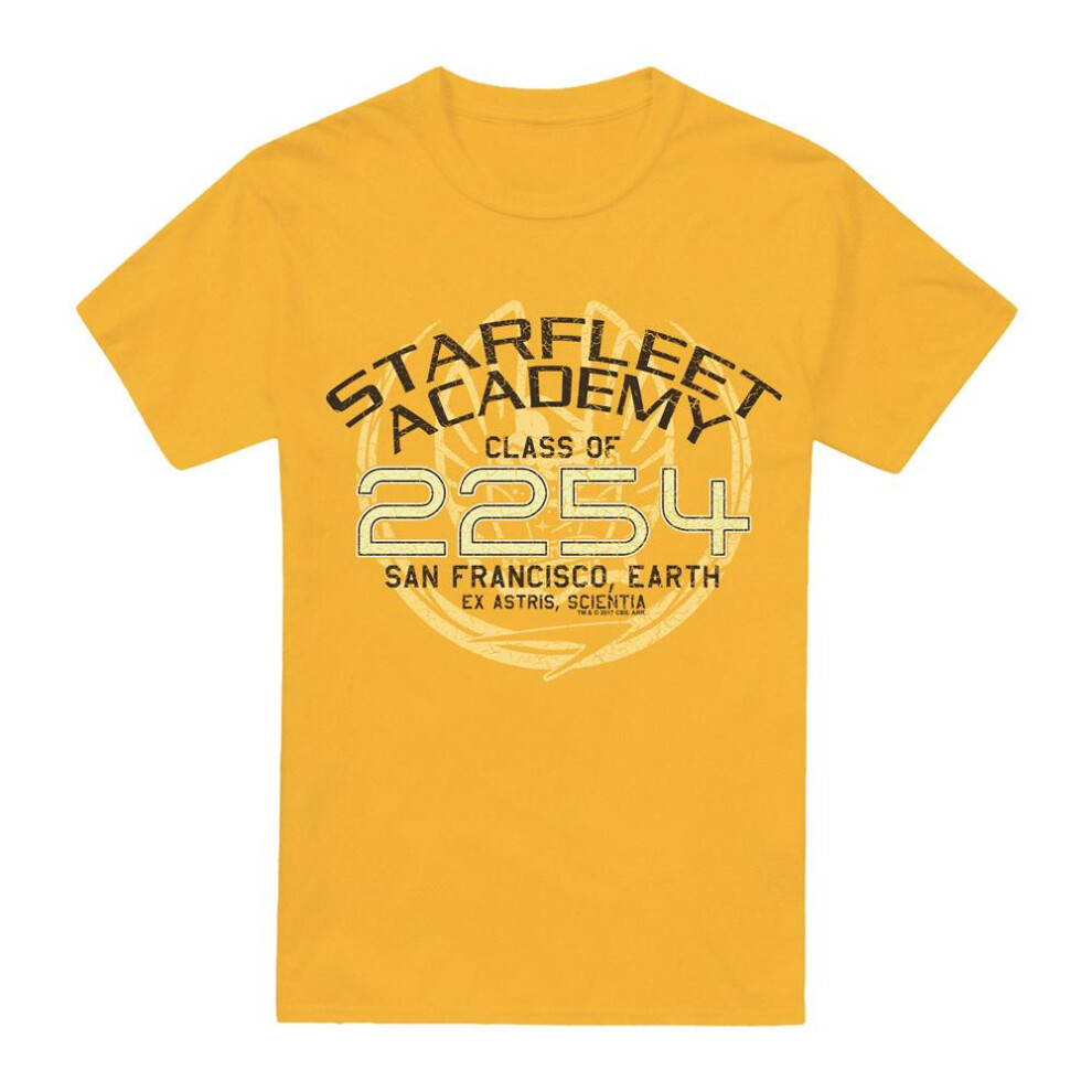 Star Trek (M, ) Mens Graduation Captain Kirk T-Shirt Gold