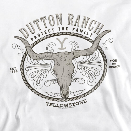 Yellowstone (M, White) Yellowstone Unisex Adult Dutton Ranch Sweatshirt 2