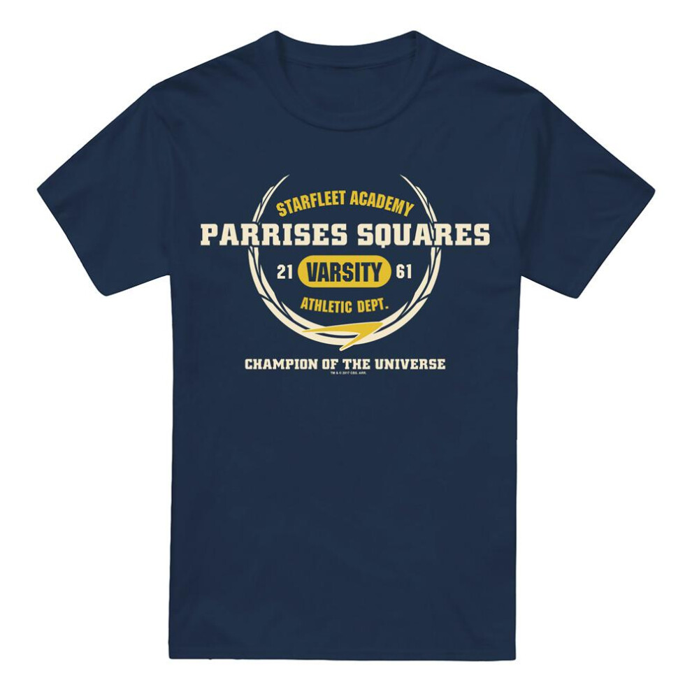 Star Trek (L, Navy) Mens Parrises Squares T-Shirt